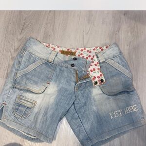 Trendy Light Blue Denim Women's Shorts